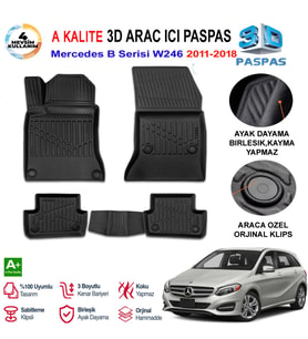 Mercedes B Serisi W246 3D Paspas Havuzlu Pro 2011-2018 Arası