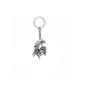Gotik Stil Ay ve İskelet Figürlü Unisex Metal Anahtarlık