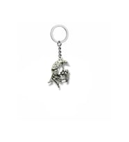 Gotik Stil Ay ve İskelet Figürlü Unisex Metal Anahtarlık