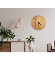 BK Home Dekoratif 45cm Ahşap Duvar Saati-12 (Beyaz)