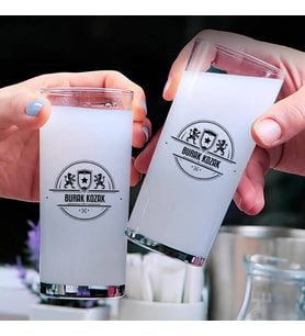 Kişiye Özel İsim Yazılı İkili Rakı Bardağı