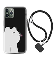 Apple iPhone 11 12 13 14 Pro Max Kılıf Boyun Askılı Silikon Panda Sevimli 1738