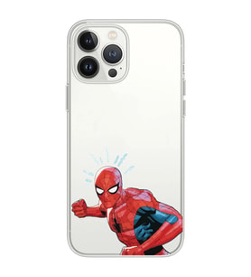 Iphone 12 Pro Uyumlu Örümcek Adam Tasarımlı Şeffaf Telefon Kılıfı