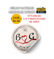 3 CM 4 CM 5 CM 6 CM NİKAH HATIRASI ETİKETİ KENDİNDEN YAPIŞKANLI KİŞİYE ÖZEL YUVARLAK 003