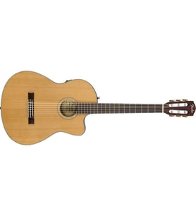 Fender CN-140SCE Nylon Thinline Natural Elektro Klasik Gitar