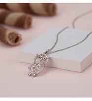 Saklı Takı 925 Ayar Gümüş Baykuş Kolye