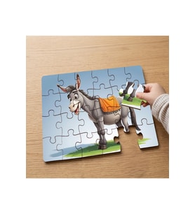 Arkadaşım Eşek Tasarımlı 24 Parça Ahşap Çocuk Puzzle MPK0167
