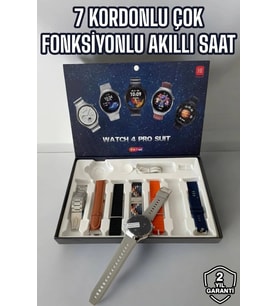 Akıllı Saat 7 Kordonlu Yeni Nesil Arama Cevaplayan Çok Fonksiyonlu