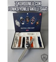 Akıllı Saat 7 Kordonlu Yeni Nesil Arama Cevaplayan Çok Fonksiyonlu