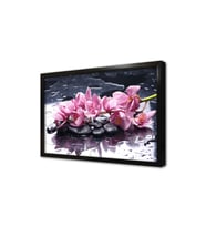 Spa Taşları ve Orkide Çerçeveli Mdf Tablo