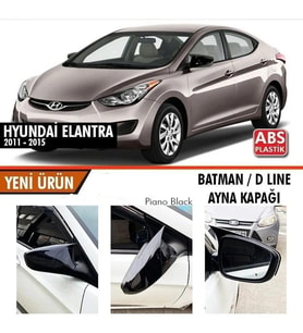 HYUNDAİ ELANTRA 2011-2015 BATMAN / D LINE AYNA KAPAĞI (Beyaz-Siyah)