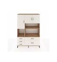 Hyperion Gardrop 8 Raflı 5 Çekmeceli 3 Kapaklı 132x44x195 Çam-Aytaşı