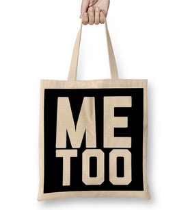 Me Too Bold Slogan Bez Çanta Uzun Saplı