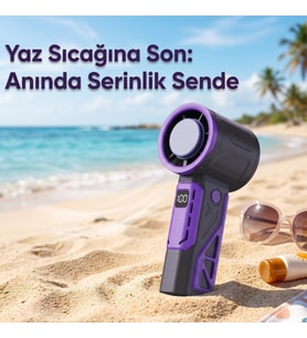 Yeni Nesil Kablosuz Mini Soğutucu Fan - Taşınabilir Sessiz Mini Fan