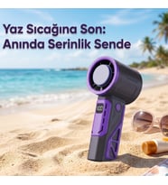 Yeni Nesil Kablosuz Mini Soğutucu Fan - Taşınabilir Sessiz Mini Fan