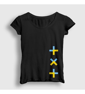 Presmono Kadın Siyah Logo Tomorrow X Together Txt T-Shirt 533021tt
