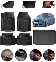 Volkswagen Polo 9N 2002-2009 Uyumlu Paspas Araca Özel Bagaj Havuzu MBS Siyah