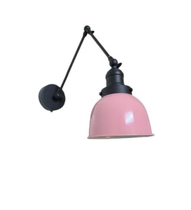 Rsylight Retro Metal Dekoratif Akrobatik Rustik Pembe Mafsallı Duvar Aplik