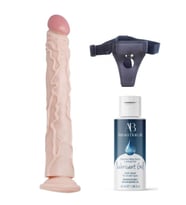 Belden Bağlamalı Kayganlaştırıcı Set Noctis 34,5cm Realistik Dildo No:7