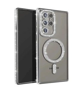 Samsung Galaxy S23 Ultra Joke Simli Magneticsafe Kılıf - Gümüş
