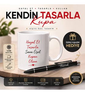Kişiye Özel Kendin Tasarla Yüksek Kalite Ultra Beyaz  Kupa