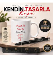 Kişiye Özel Kendin Tasarla Yüksek Kalite Ultra Beyaz  Kupa