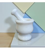 Doğal Beyaz Mermer Havan Sarımsak Ezici