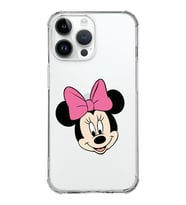Apple iPhone 14 Pro Uyumlu Köşe Korumalı Antişok Kapak Minnie Mouse Tasarımlı Şeffaf  Kılıf