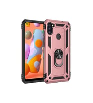 Samsung Galaxy M11 Uyumlu Kılıf Zore Vega Kapak (Rose Gold Altın)