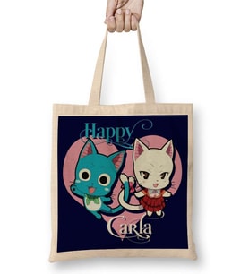 Fairy Tail Natsu Dragneel Happy Anime Manga Bez Çanta Uzun Saplı