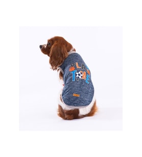 Pawstar Kedi ve KÜÇÜK Köpek T-Shirt Navy Blue Sporty 2XL Sırt43cm Göğüs58cm Boyun38cm
