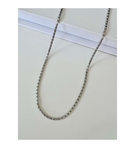 ERKEK ÇELİK KÜP ZİNCİR KOLYE 68CM -2MM ACR9383 (Gümüş)