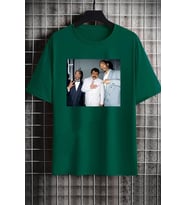 Unisex Müslüm Baba Baskılı T-shirt (Yeşil)