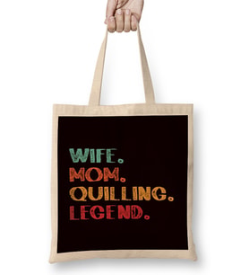 Wife Mom Quilling Legend Paper Filigree Hobby Craftsman Art Bez Çanta Uzun Saplı