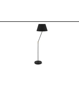Rsylight Akrobatik Mafsallı Retro Rustik Siyah Köşe Lambası Lambader Çap:45 cm