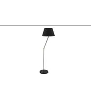 Rsylight Akrobatik Mafsallı Retro Rustik Siyah Köşe Lambası Lambader Çap:45 cm