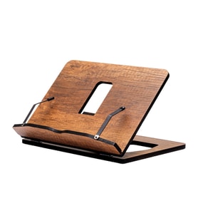 Vigo Wood - Ahşap Kitap Okuma Standı Ceviz Renk, Tablet Standı