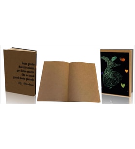 Hobi defteri / Kraft kağıt anı defteri / Nostaljik Defter