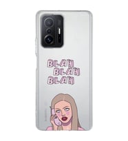 Redmi Mi 11T/Mi 11T Pro Uyumlu Blah Blah Blah Mean Girls Desenli Şeffaf Telefon Kılıfı