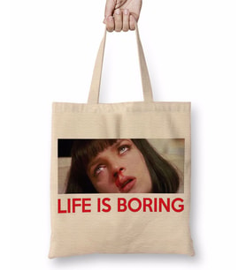 Life is Boring Bez Çanta Uzun Saplı