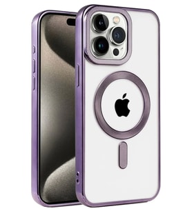 Newface Apple iPhone 14 Pro Kılıf Kronos Magsafe Kapak - Derin Mor
