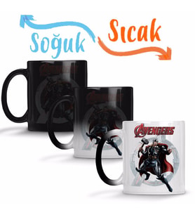 Avengers Thor Sihirli Kupa Bardak Porselen