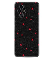 Honor 200 Kılıf Boutique Baskılı Resimli Siyah Kalp ve Ok Pcode -064