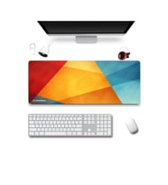 SonicTouch UltraGrand Geometrik Renkler Gamer Oyuncu Xxl Sarı Kırmızı Klavye Mouse Pad 40x90Cm (Kırmızı-Sarı-Geçişli)