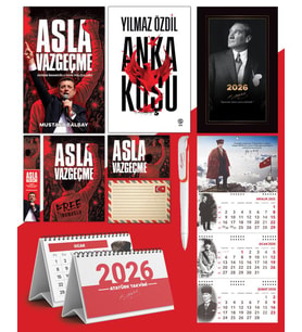 Asla Vazgeçme - Ayraç - Kartpostal - Poster - Anka Kuşu -  2026 Ajanda İstikbal - Sakarya Duvar Takvimi - Masa Takvimi
