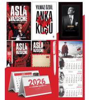 Asla Vazgeçme - Ayraç - Kartpostal - Poster - Anka Kuşu -  2026 Ajanda İstikbal - Sakarya Duvar Takvimi - Masa Takvimi