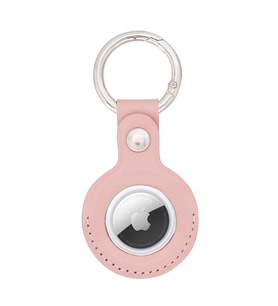 Apple AirTag Uyumlu Deri Anahtarlık Arta NU2 Pembe