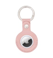 Apple AirTag Uyumlu Deri Anahtarlık Arta NU2 Pembe
