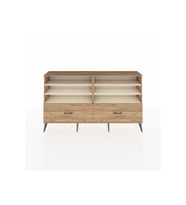 Arges Konsol 6 Raflı 2 Çekmeceli  176x30x99 Çam-Aytaşı/Çam