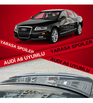 Audi A6 Bagaj Üstü Slim Yarasa Spoiler Piano Black Parlak Siyah
